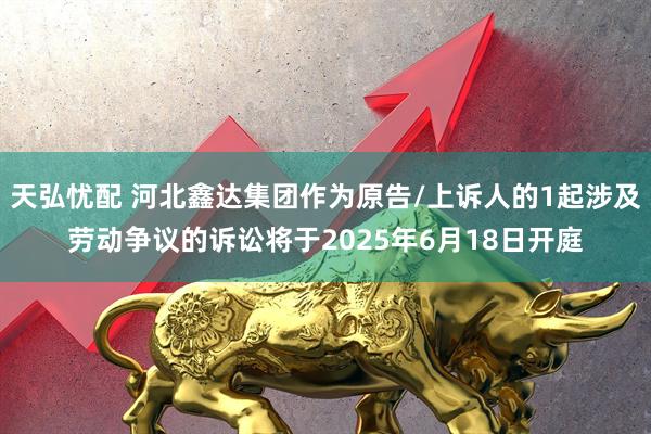 天弘忧配 河北鑫达集团作为原告/上诉人的1起涉及劳动争议的诉讼将于2025年6月18日开庭